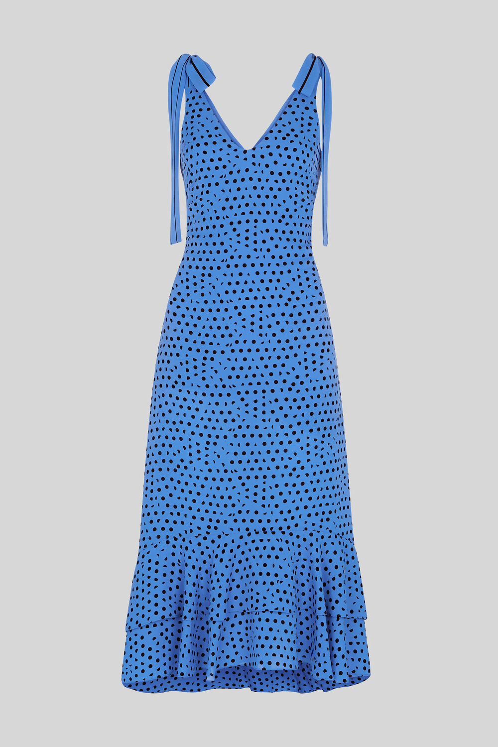 Lunar Spot Tie Shoulder Dress Blue/Multi