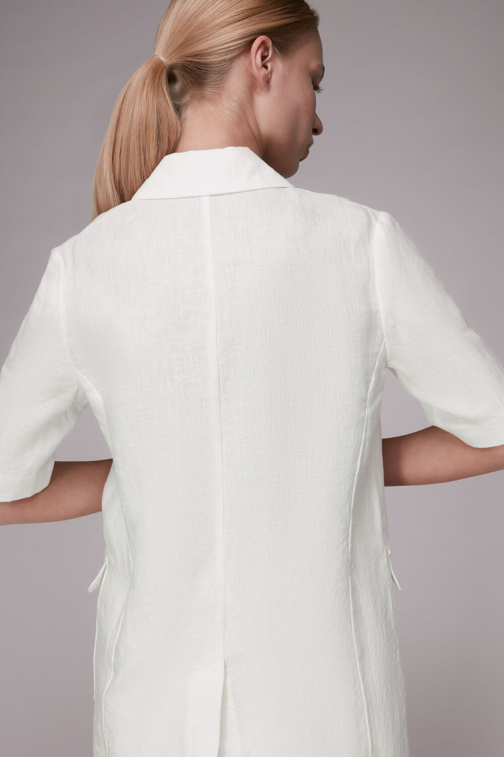 Short Sleeve Linen Jacket