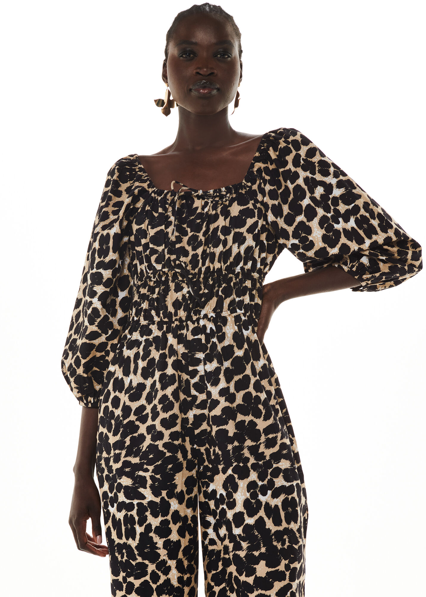 Zara jumpsuit best sale leopard