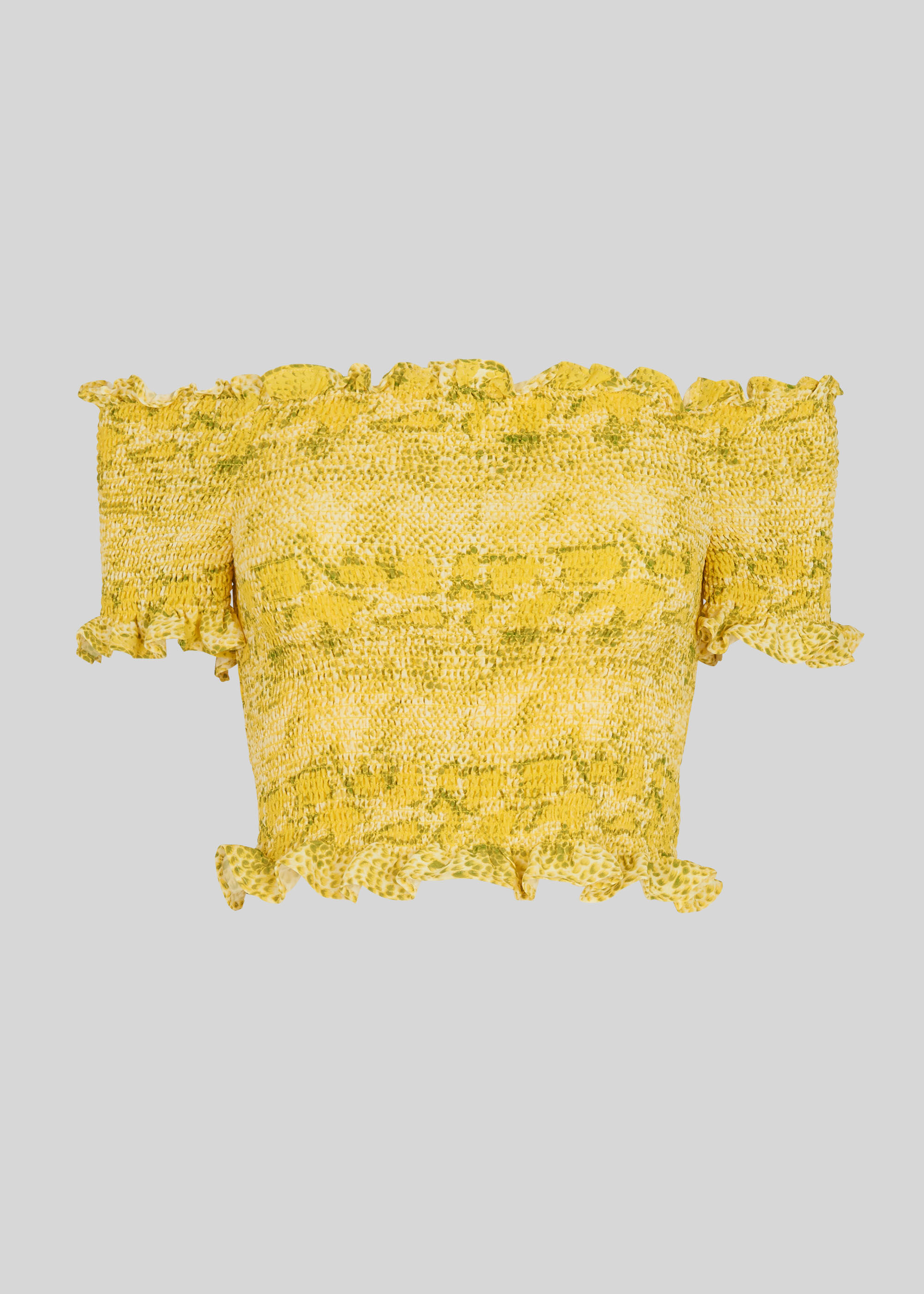 smocked bardot top