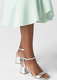 Hale Block Heel Sandal Silver