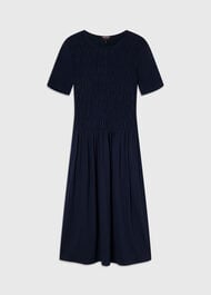 Jersey Shirred Midi Dress