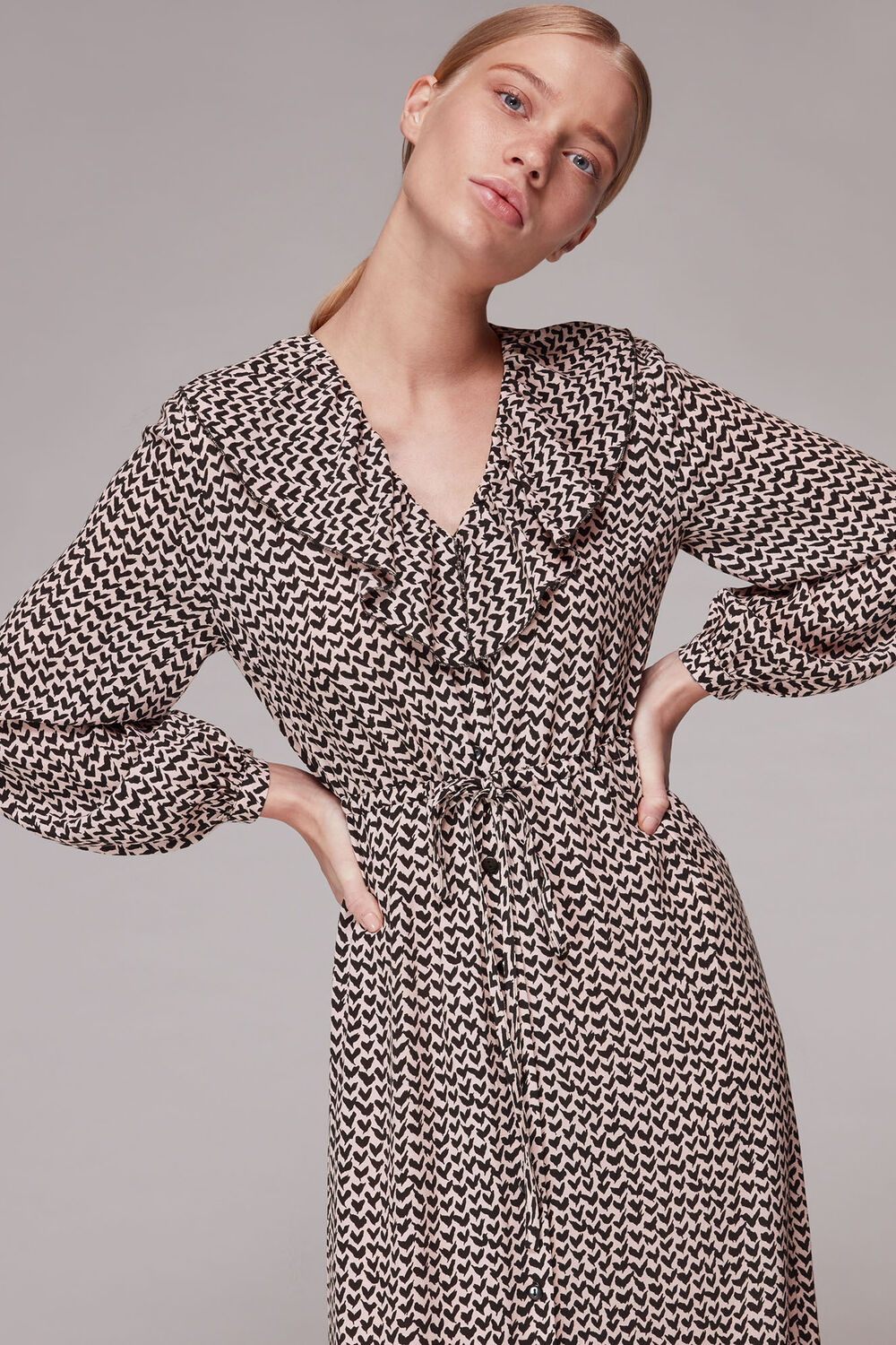 Abstract Heart Print Dress