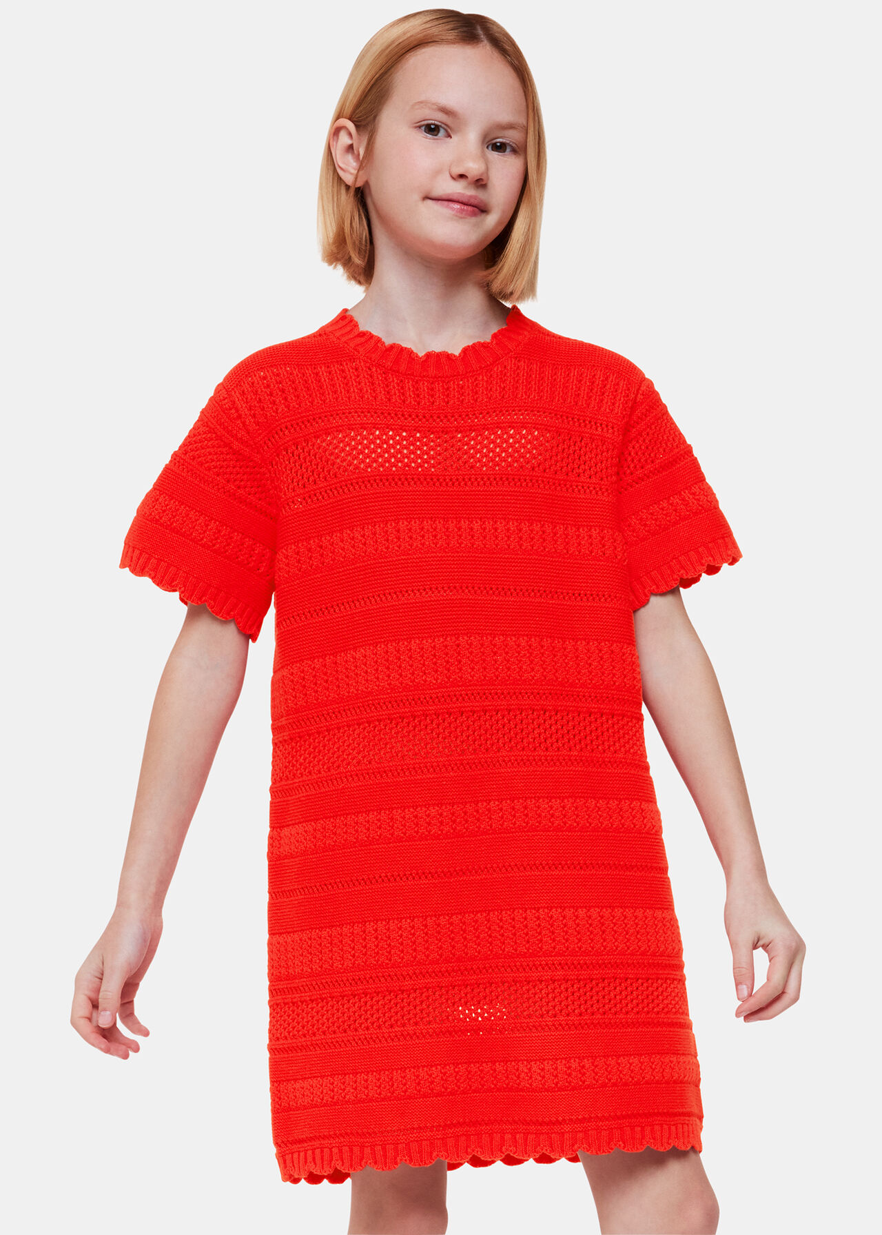 Crochet Knit Midi Dress