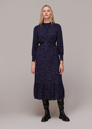 French Handwriting Midi Dress