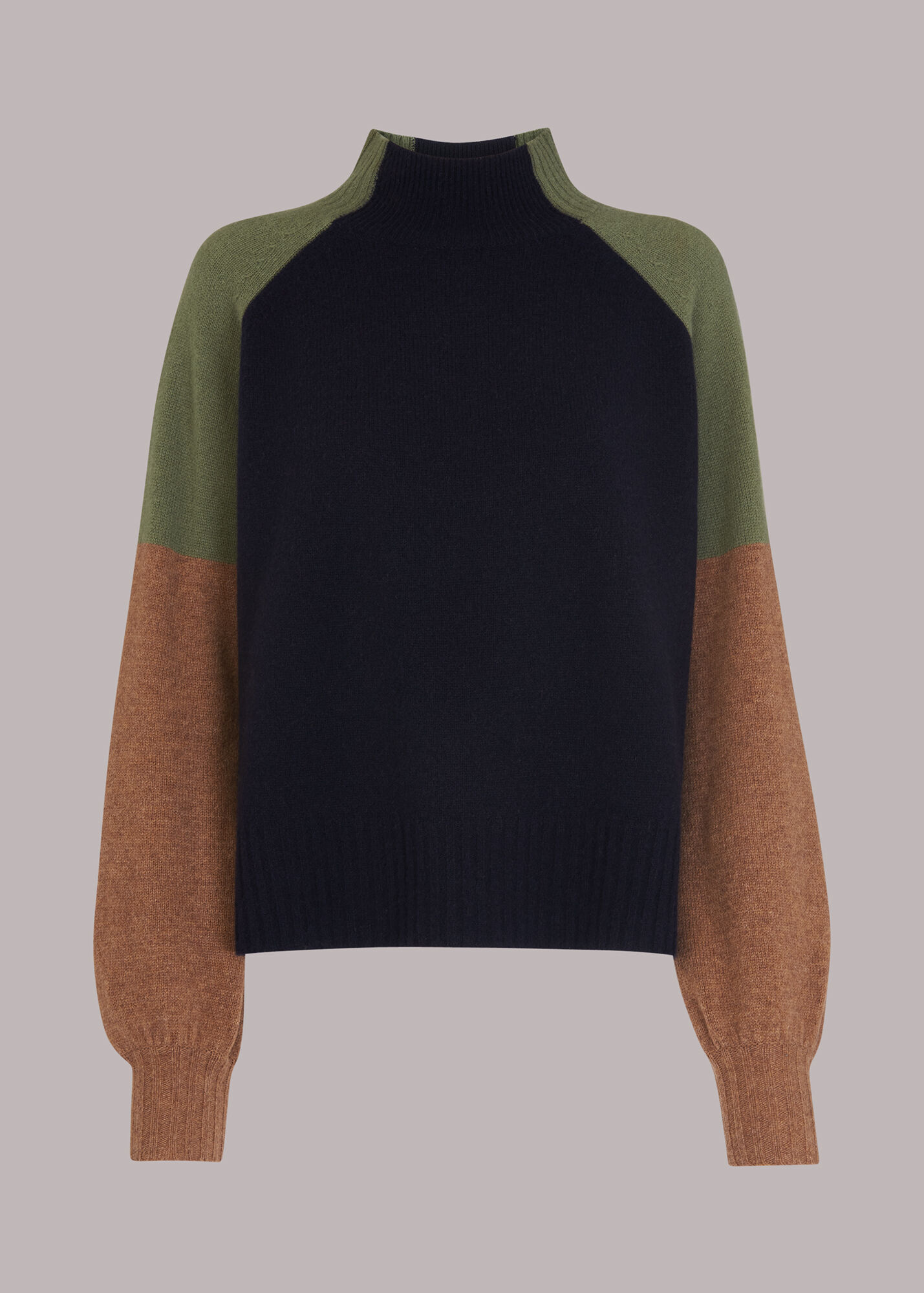 Multicolour Colour Block Merino Jumper WHISTLES