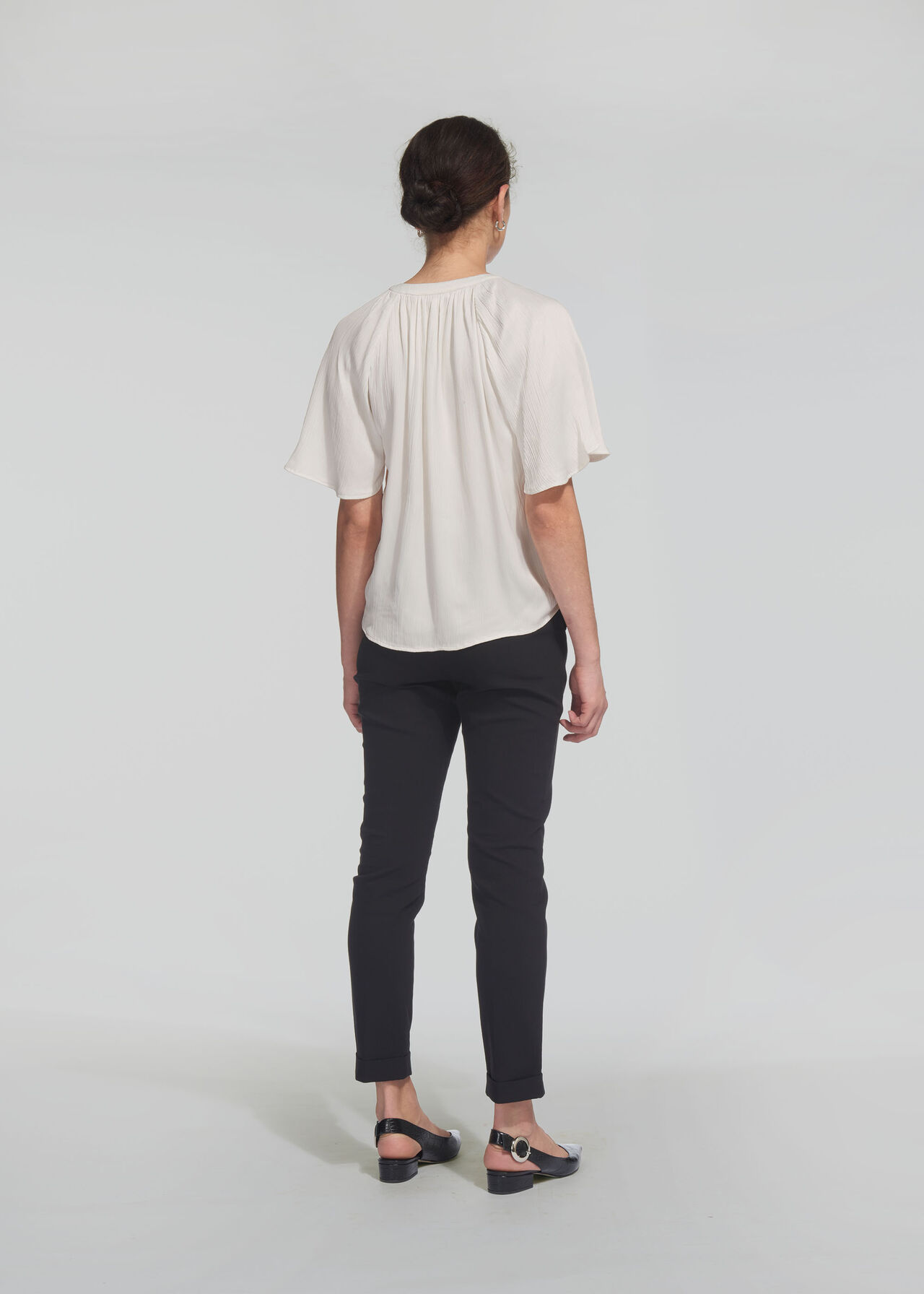 Paulina Textured Top Ivory