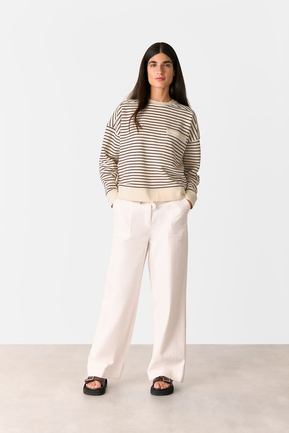Burgundy Stripe Sweat