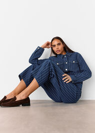 Pinstripe Denim Jacket