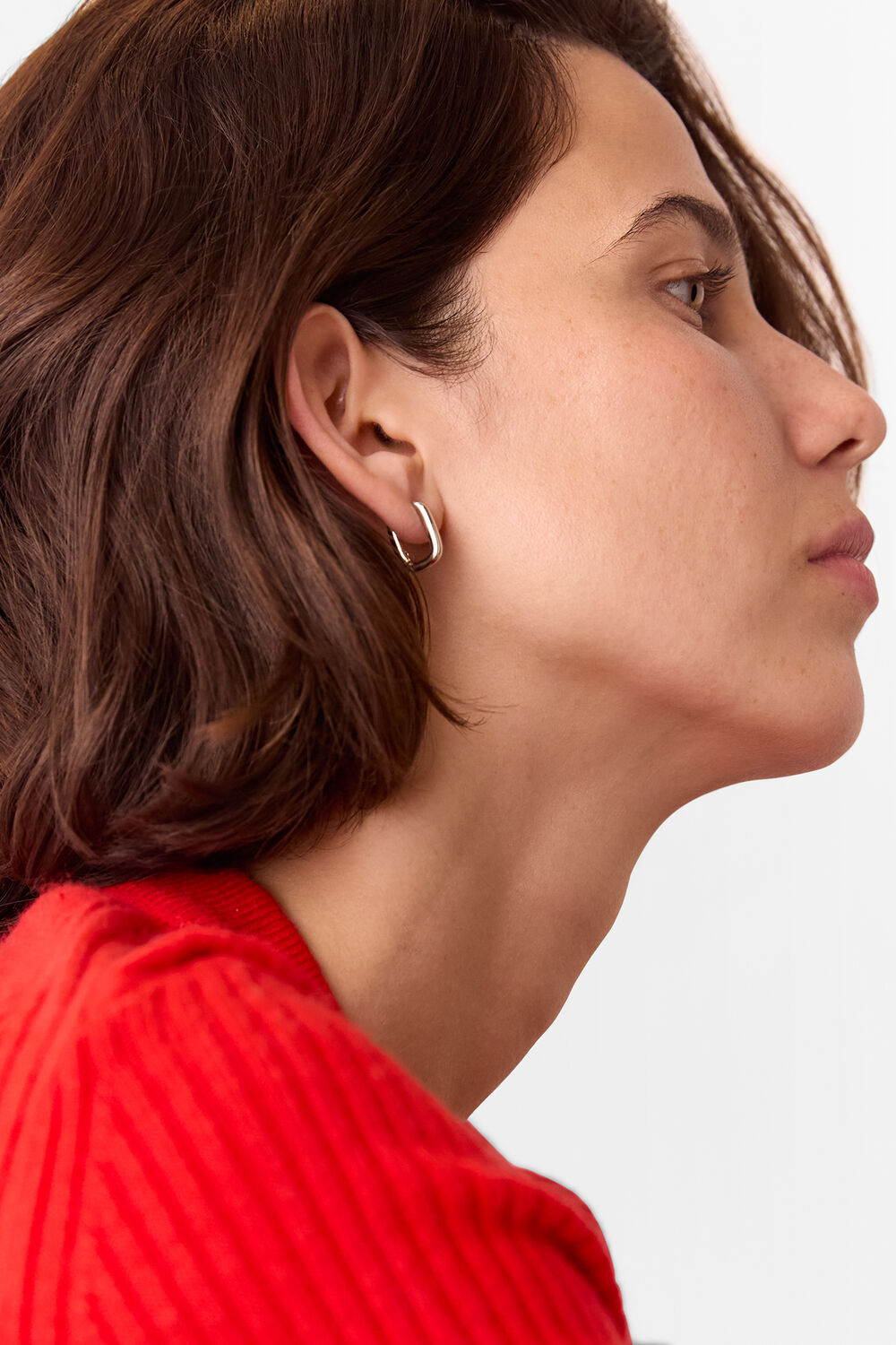 Rectangular Huggie Earring