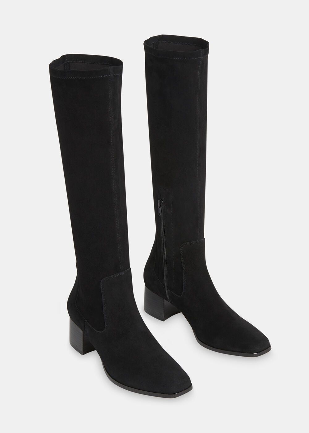 Black Blaire Stretch Knee High Boot