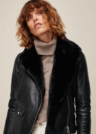 Faux Fur Lined Agnes Biker