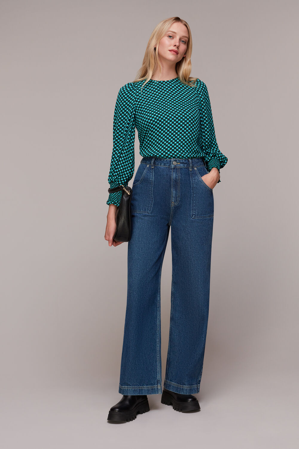 Multicolour Star Check Tessa Top