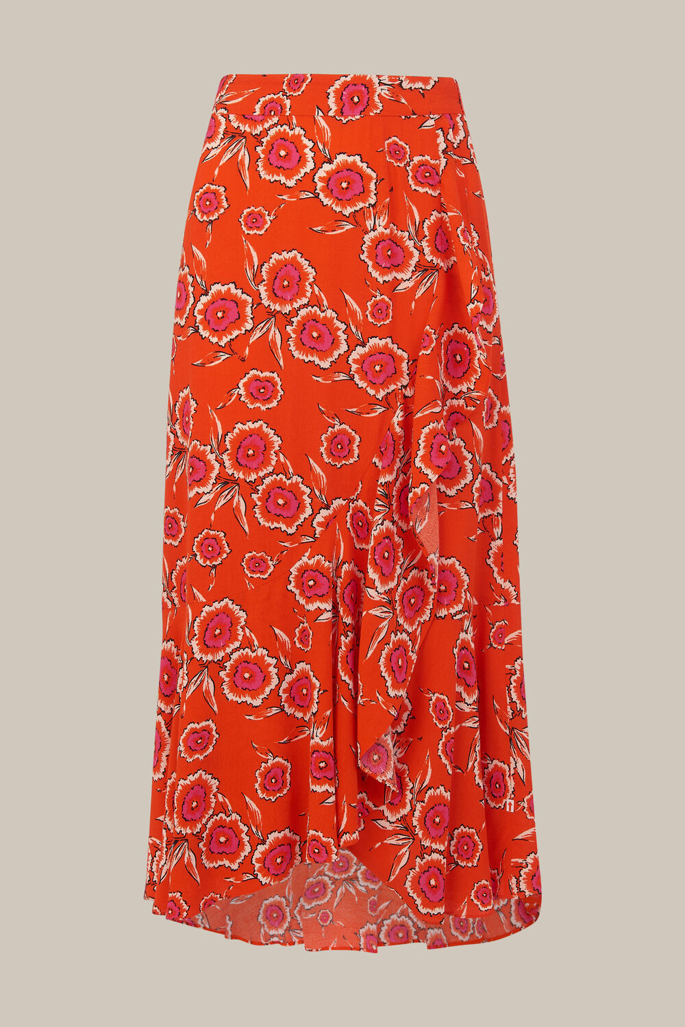Diagonal Floral Skirt Multicolour