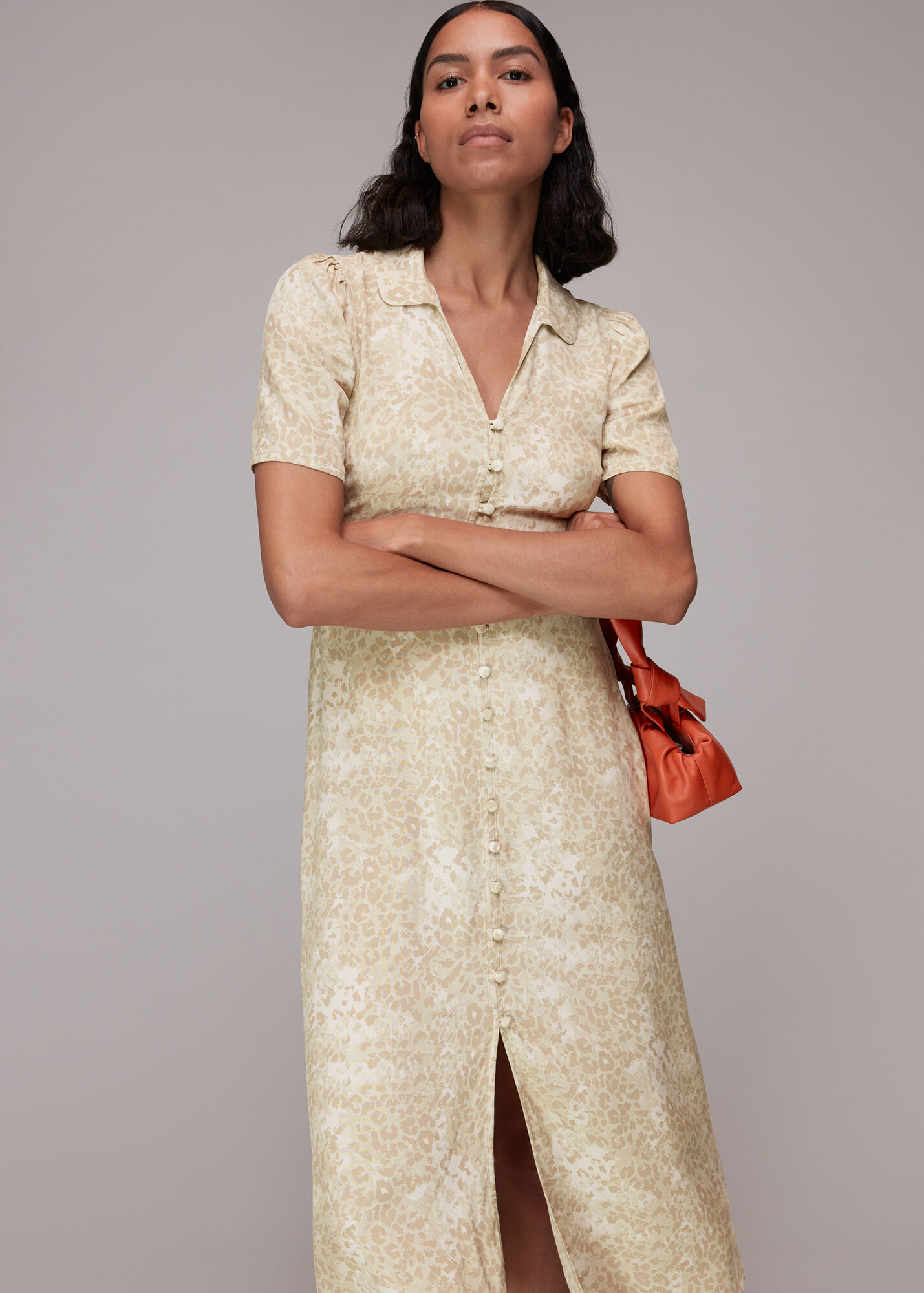 Multicolour Rowan Hyena Spot Midi Dress WHISTLES