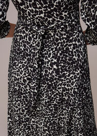 Shadow Leopard Shirred Dress