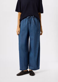Casual Denim Barrel Trouser