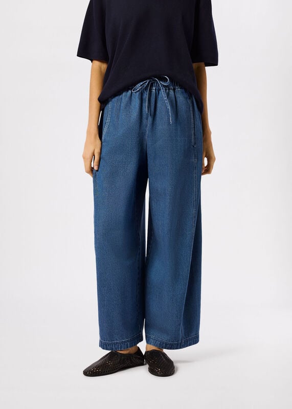 Casual Denim Barrel Trouser