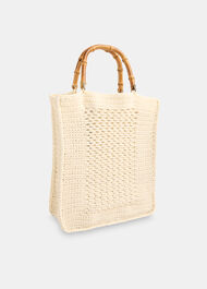 Bamboo Handle Crochet Bag