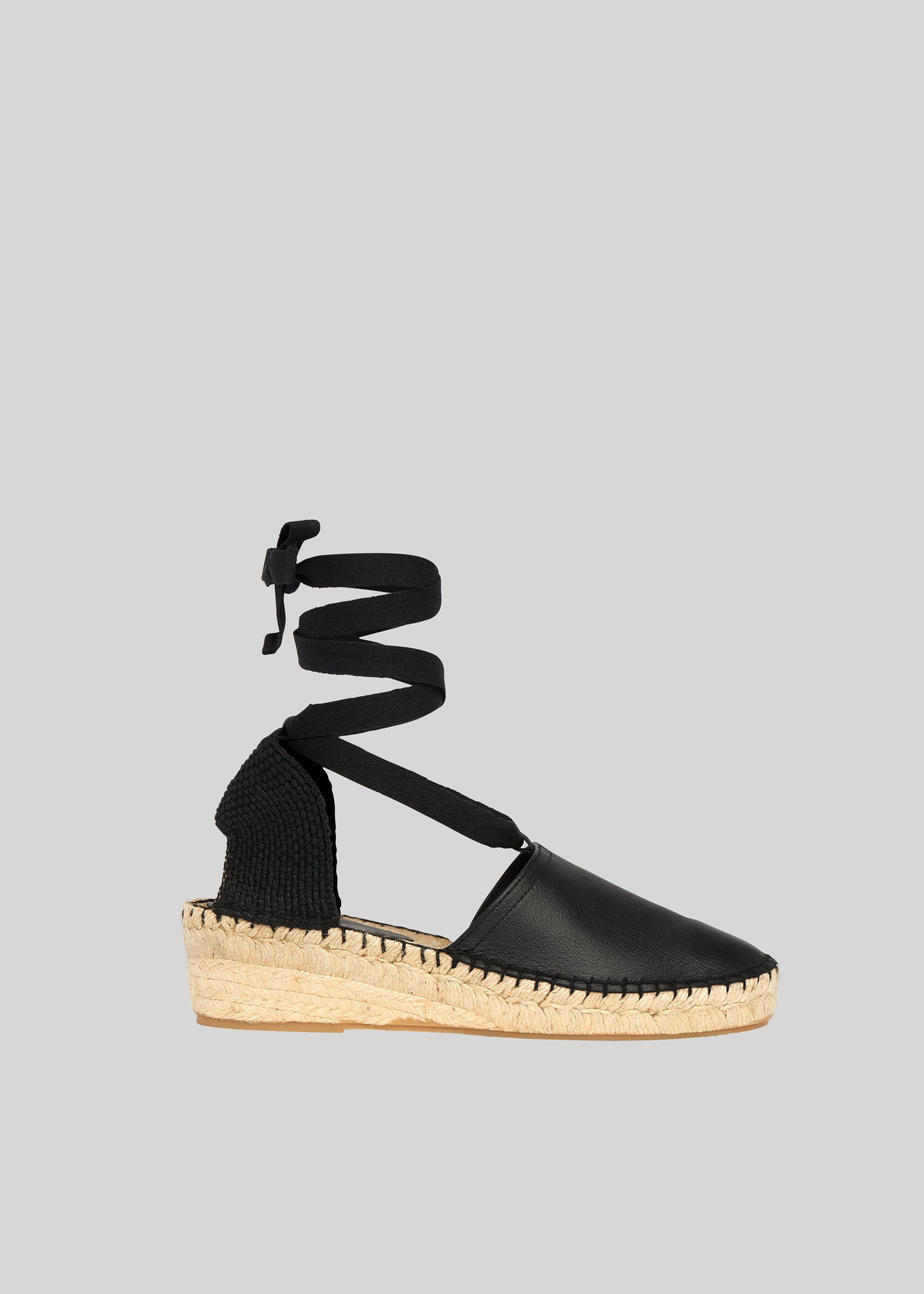 black tie espadrille wedges