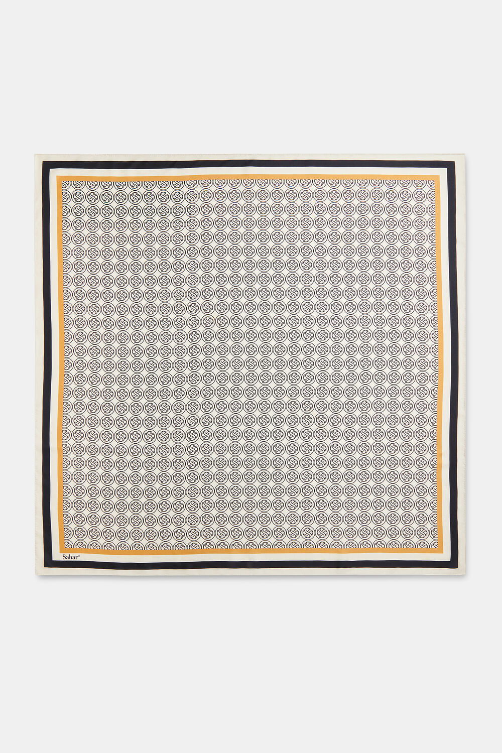 Sahar S Monogram Silk Scarf