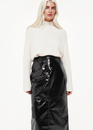 Petite Rachel Patent Leather Skirt