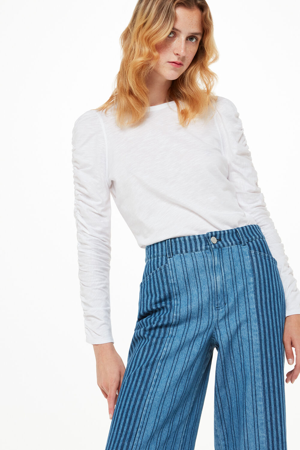 Ruched Sleeve Top