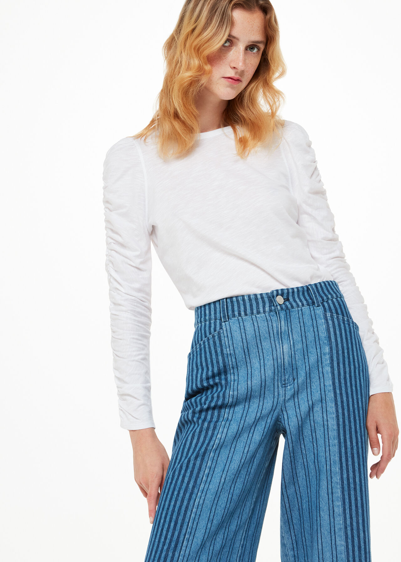 Ruched Sleeve Top