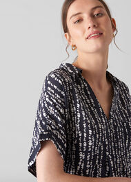 Savannah Print Lea Shirt Navy/Multi