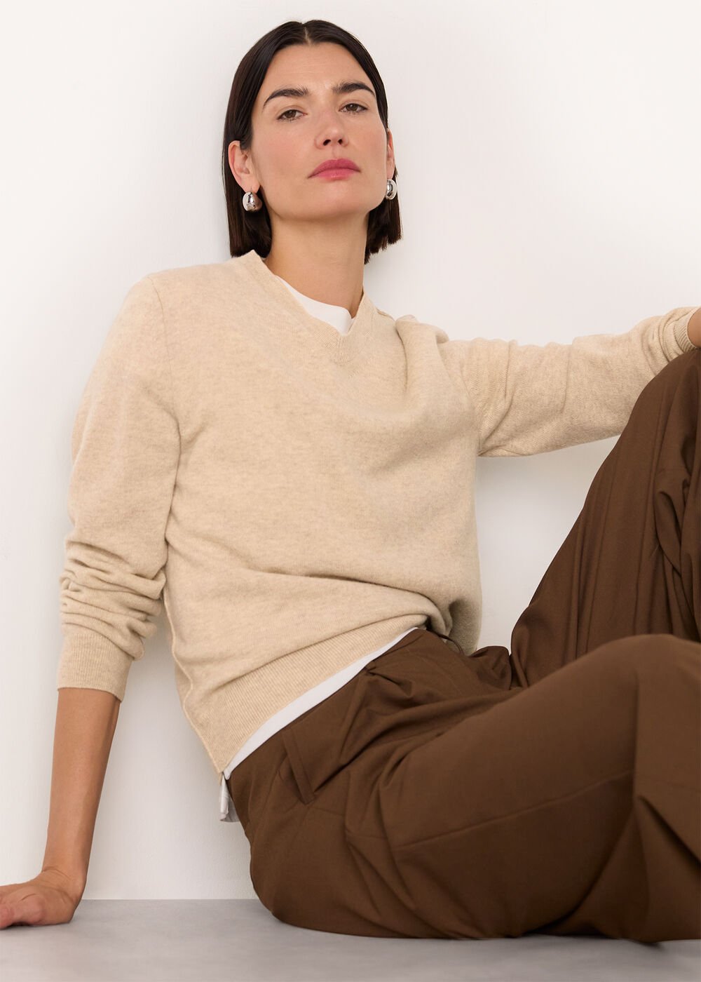 Wool V Neck Knit