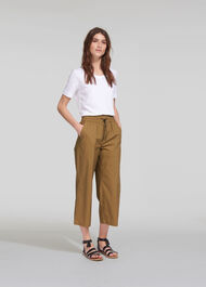 Ash Elasticated Poplin Trouser Khaki