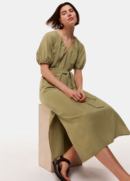 Ariella Linen Blend Midi Dress
