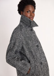 Romy Herringbone Boucle Coat