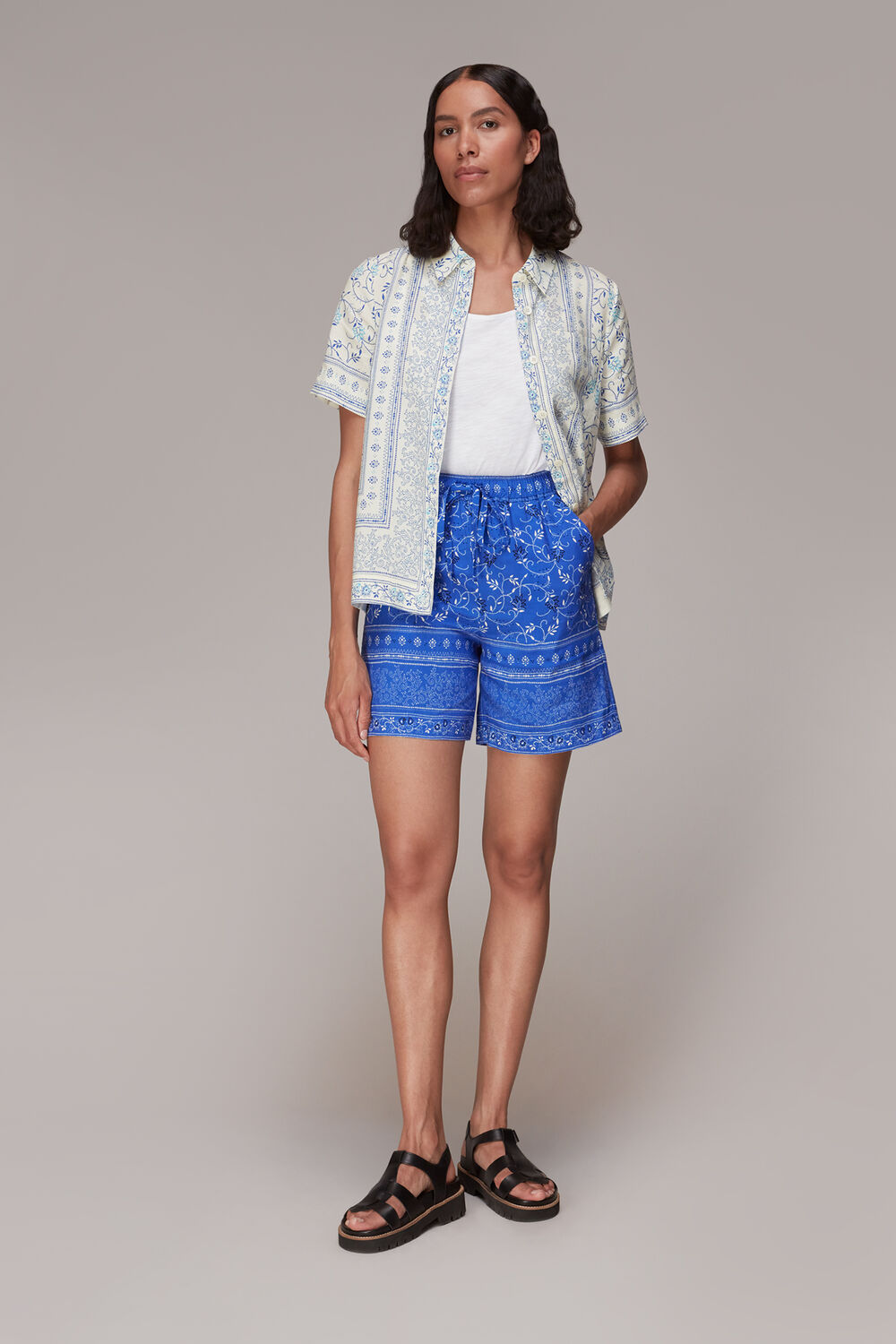 Bandana Floral Print Shorts