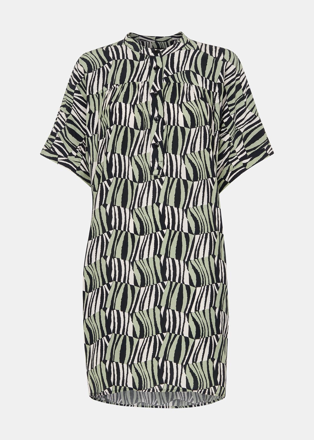 Petite Checkerboard Tiger Print Dress