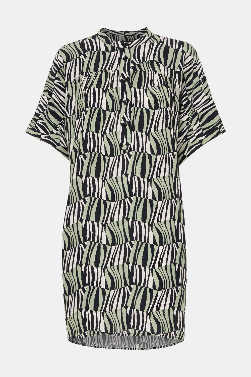 Petite Checkerboard Tiger Print Dress
