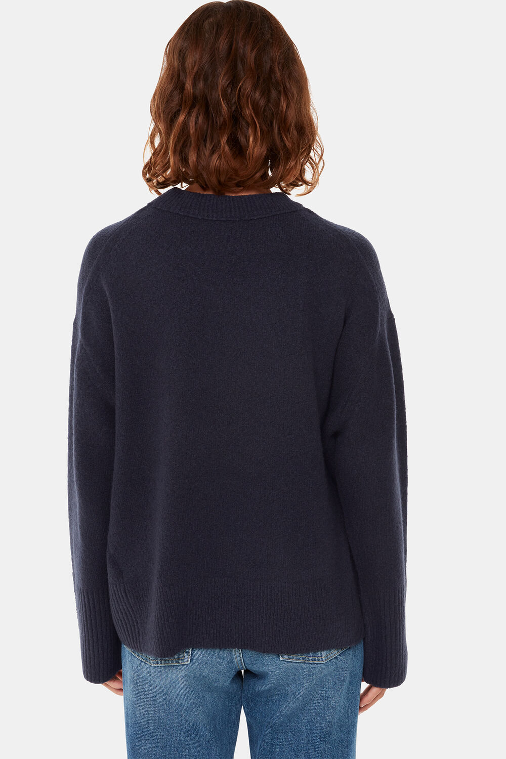 Textured Boyfriend Crew Neck