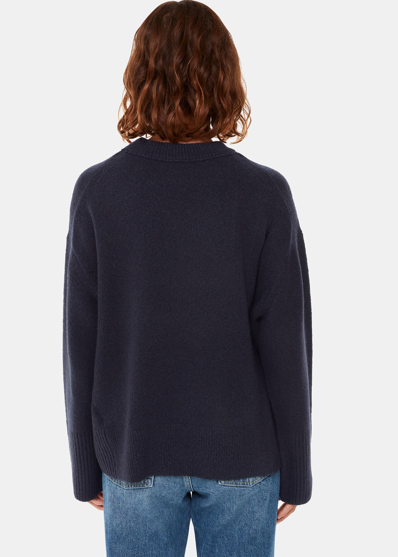 Textured Boyfriend Crew Neck