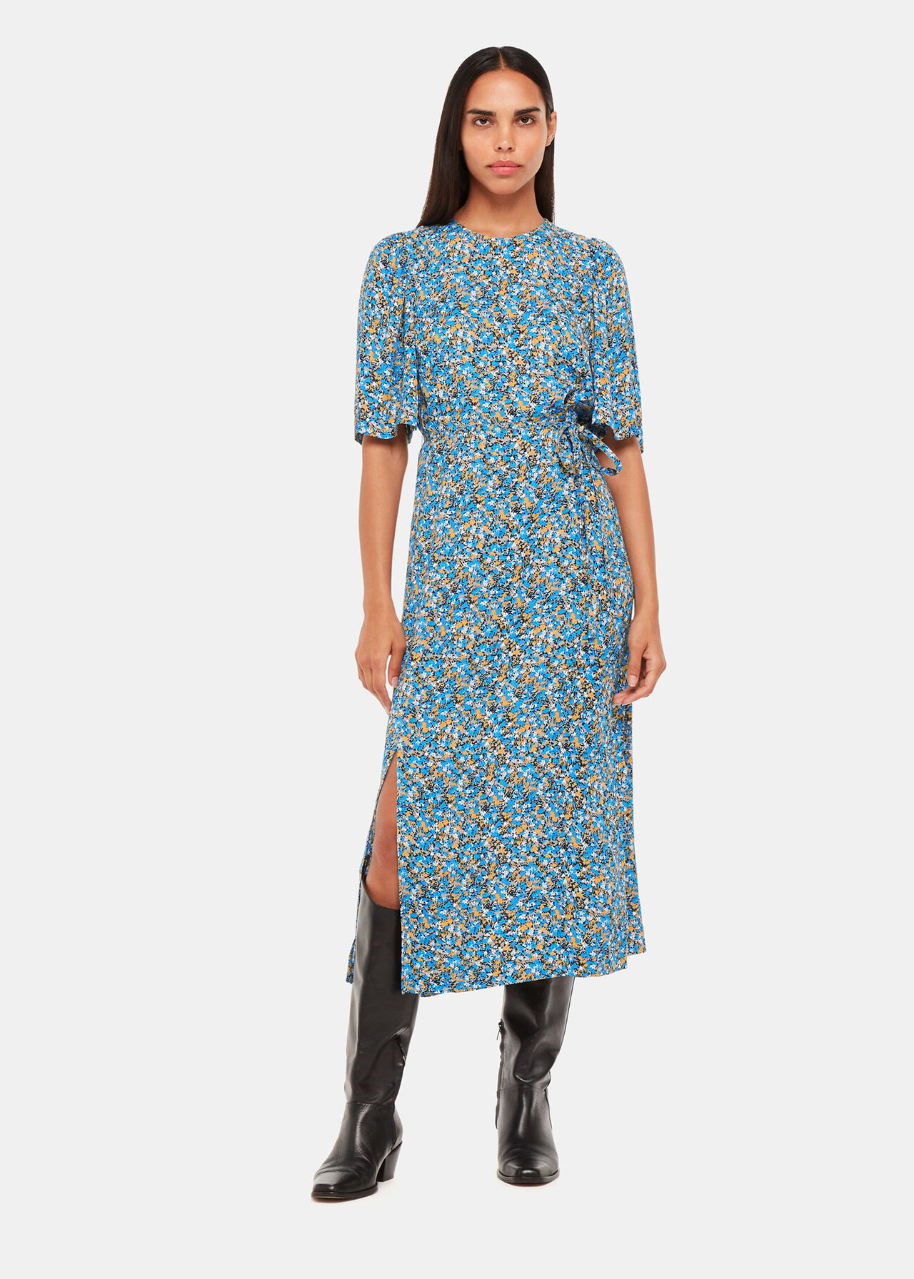 Ditsy Bouquet Midi Dress