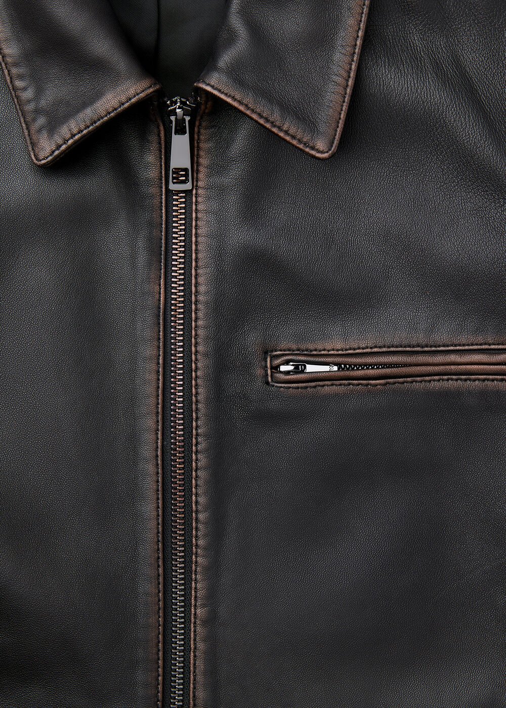 Kate Burnished Leather Jacket