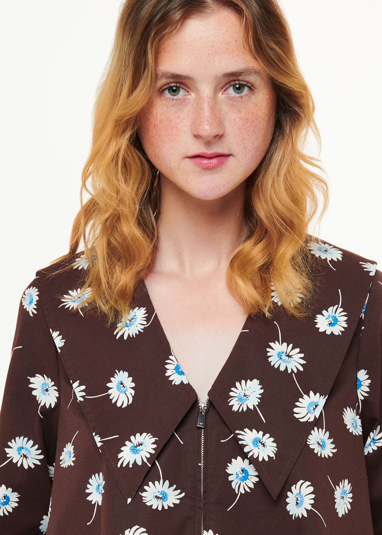 Watercolour Daisy Poplin Dress