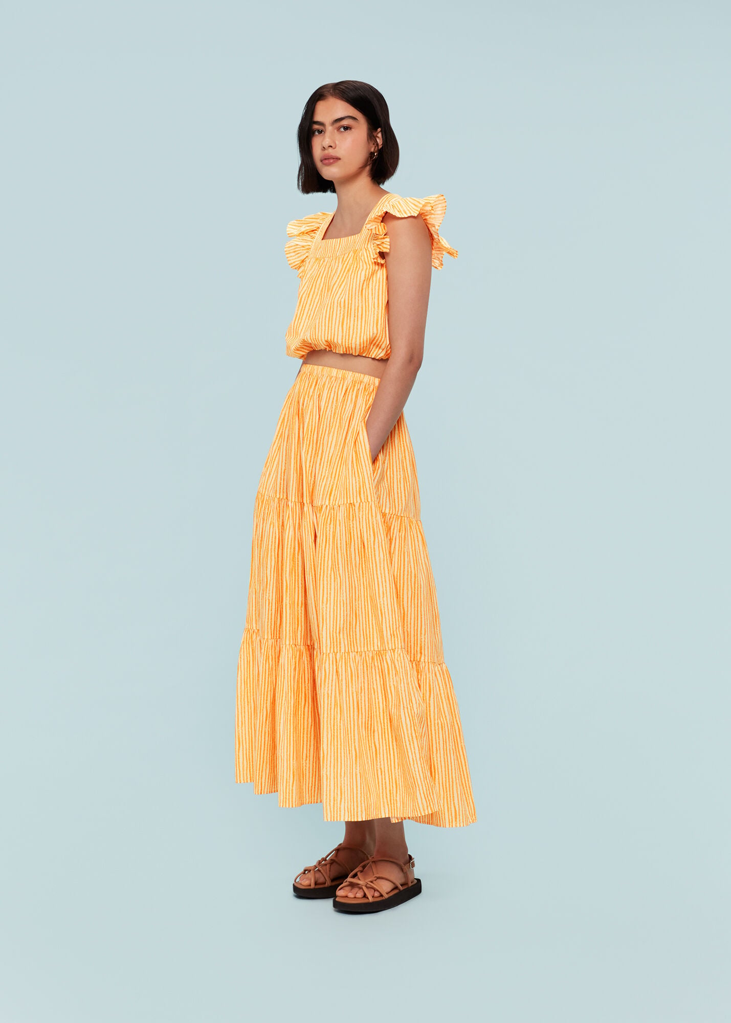Chalk Stripe Skirt main image 0