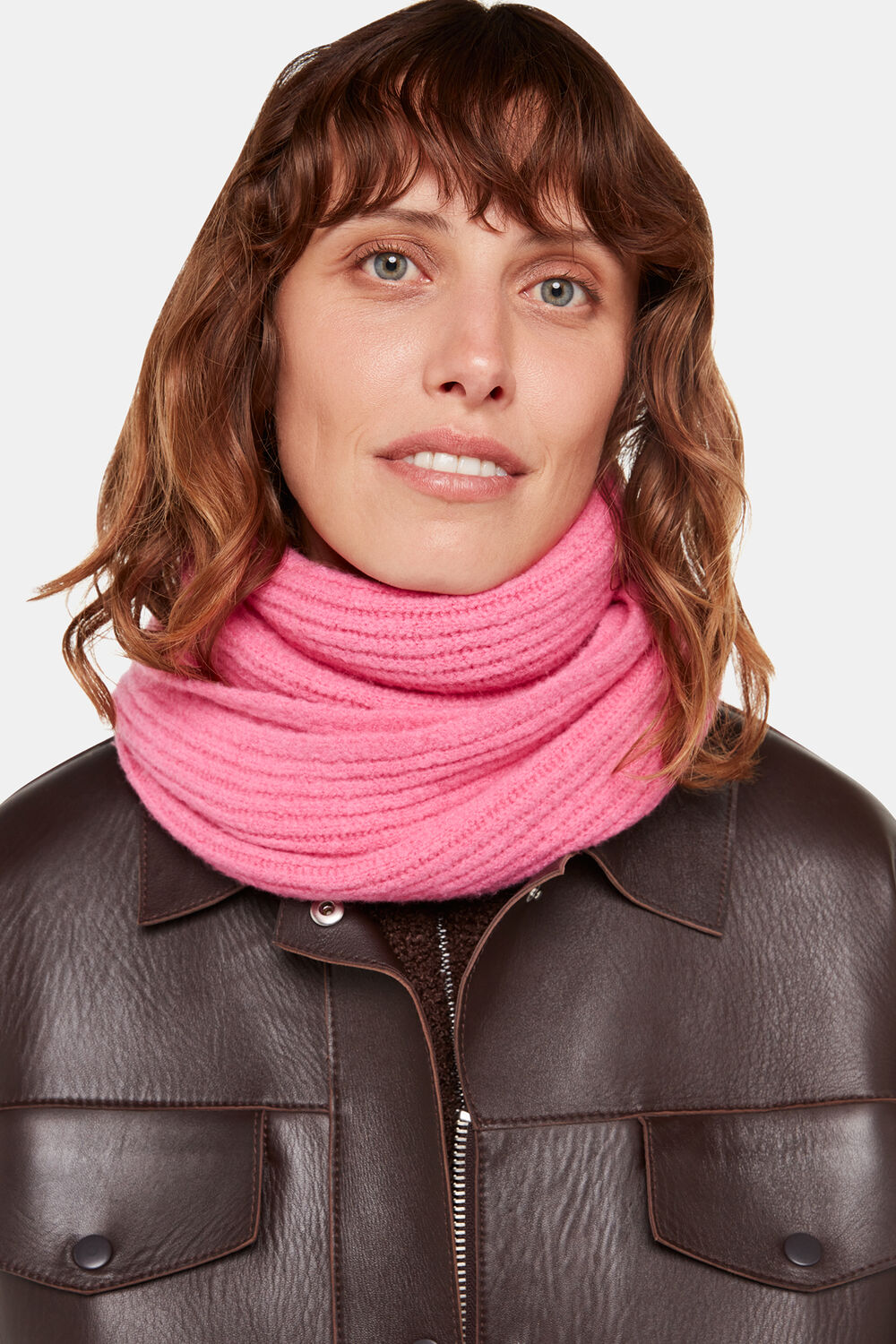 Wool Mix Rib Scarf