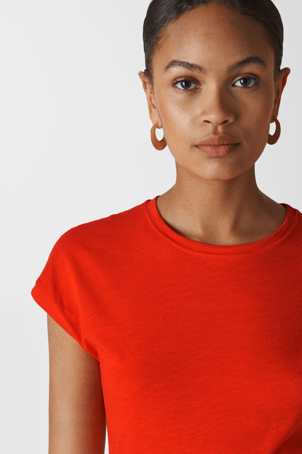 Minimal Cap Sleeve Tee Red