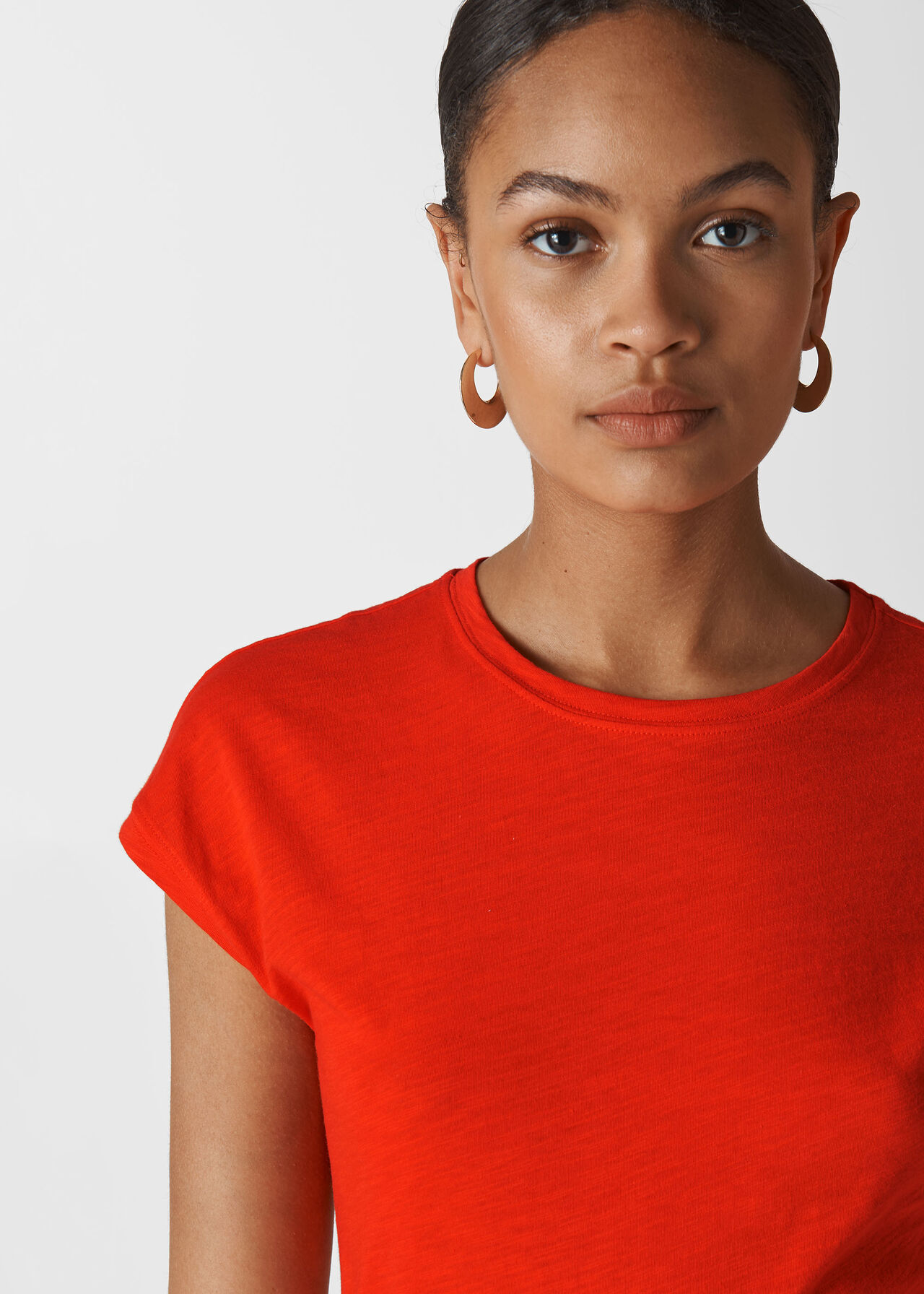 Minimal Cap Sleeve Tee Red