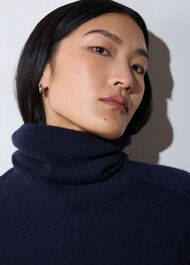 Cashmere Seam Roll Neck Knit