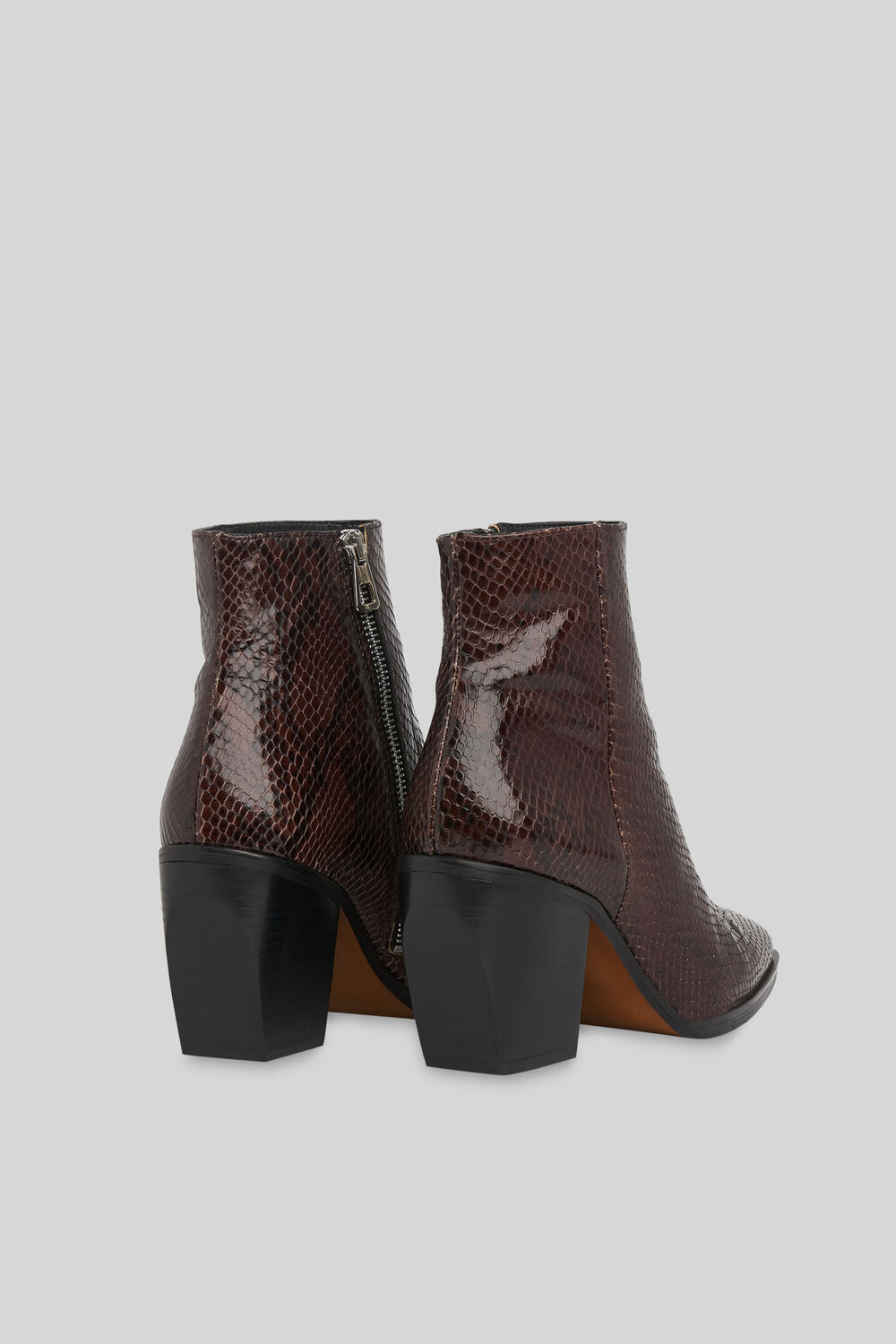 Grove Snake Western Ankle Boot Snake Print