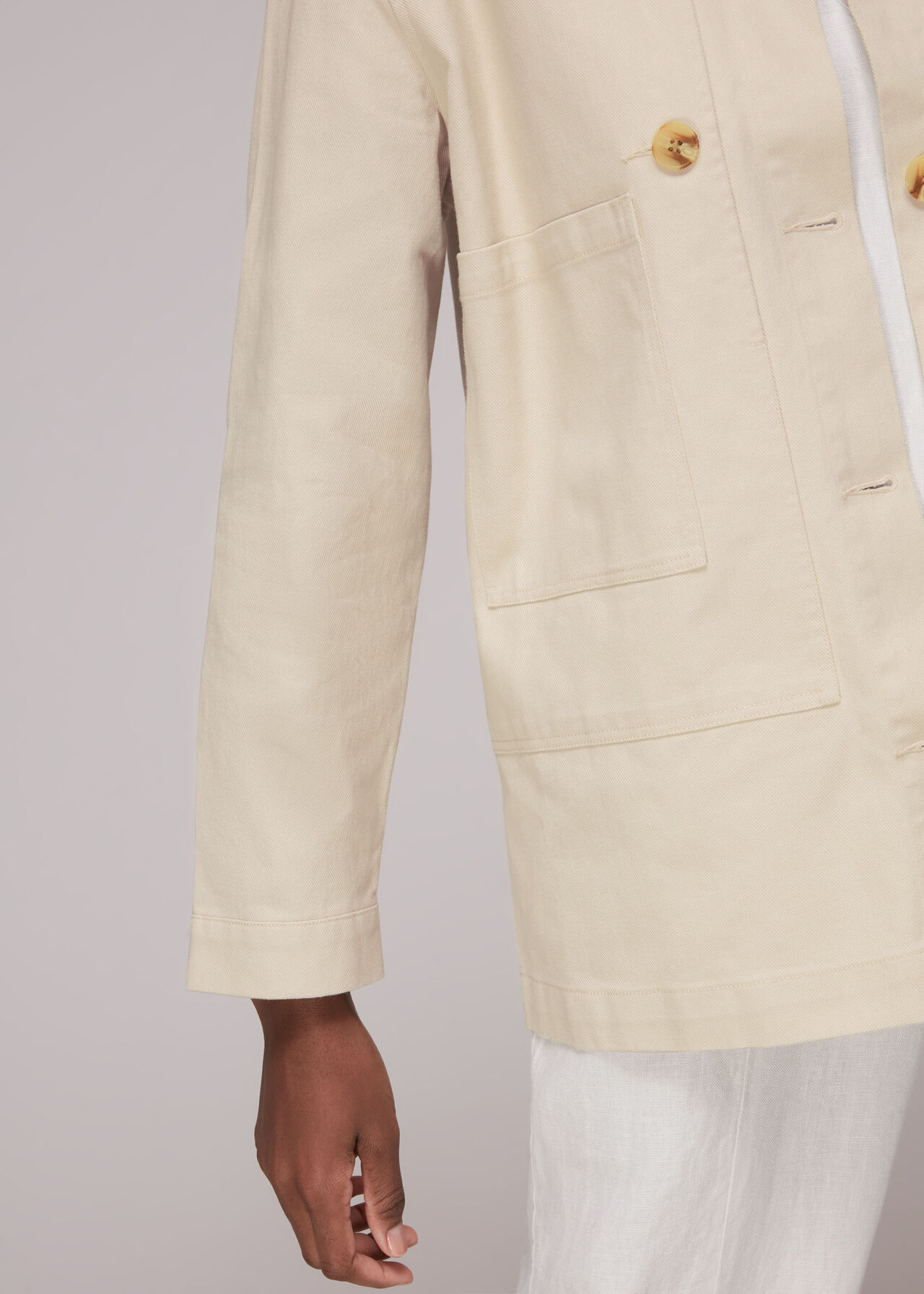 Neutral Casual Cargo Jacket | WHISTLES | Whistles