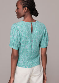Ditsy Floral Gather Front Top