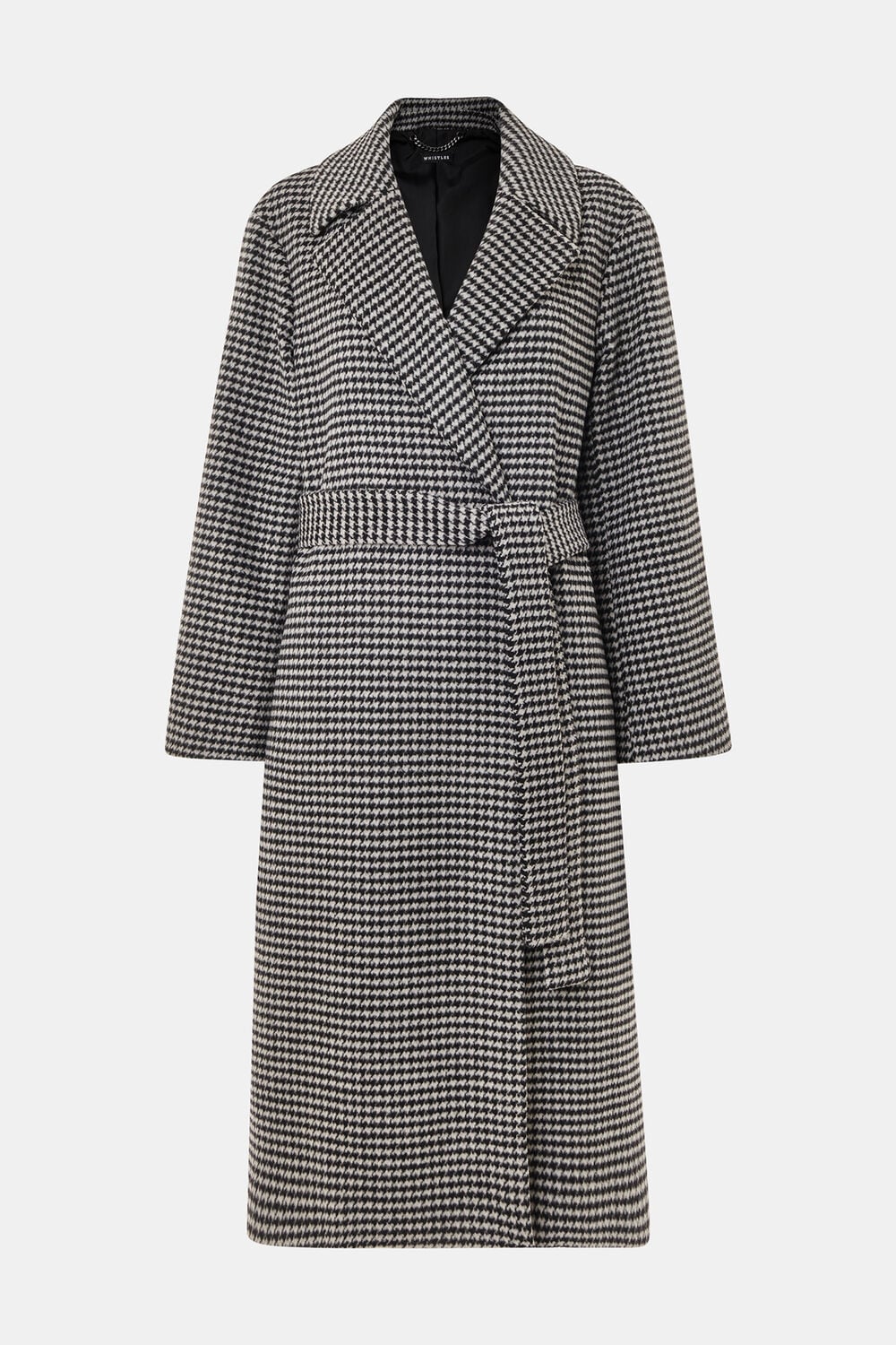 Celia Houndstooth Wrap Coat